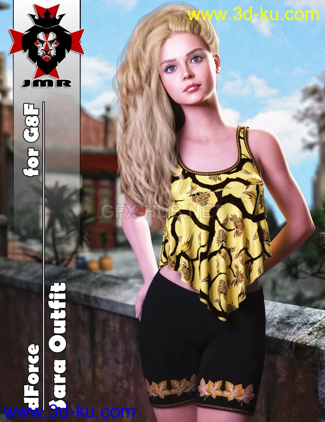JMR dForce Sara Outfit for G8F模型的图片1