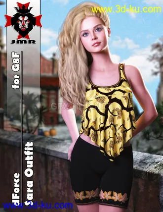 3D打印模型JMR dForce Sara Outfit for G8F的图片
