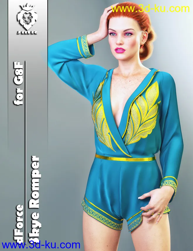 JMR dForce Skye Romper for G8F模型的图片1