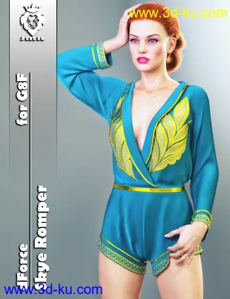 3D打印模型JMR dForce Skye Romper for G8F的图片
