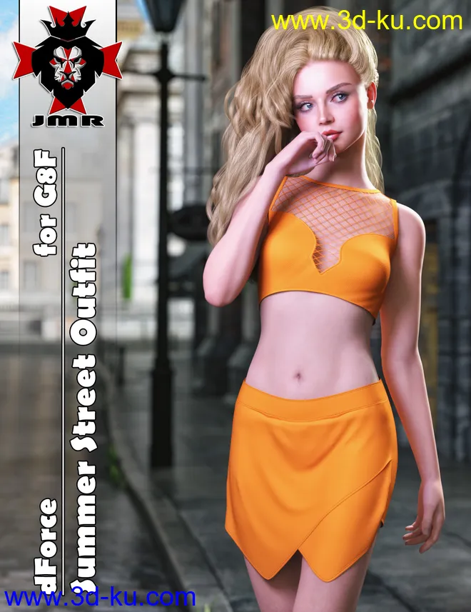 JMR dForce Summer Street Outfit for G8F模型的图片1