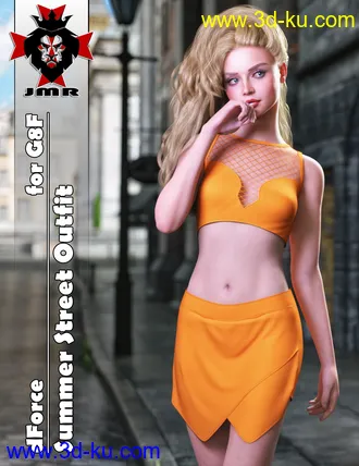 3D打印模型JMR dForce Summer Street Outfit for G8F的图片