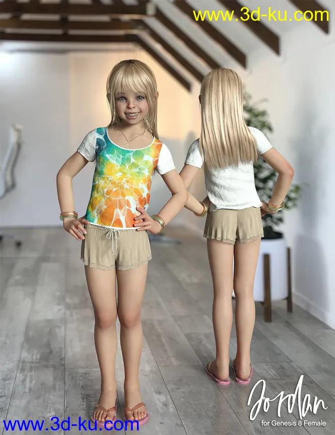 Jordan Character for Genesis 8 Females模型的图片2