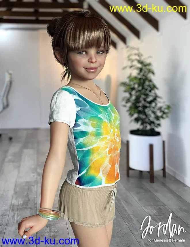 Jordan dForce Clothing and Accessories for Genesis 8 Females模型的图片4