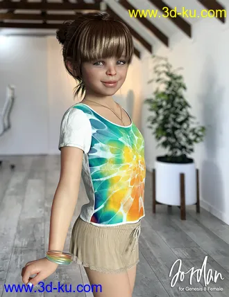 3D打印模型Jordan dForce Clothing and Accessories for Genesis 8 Females的图片