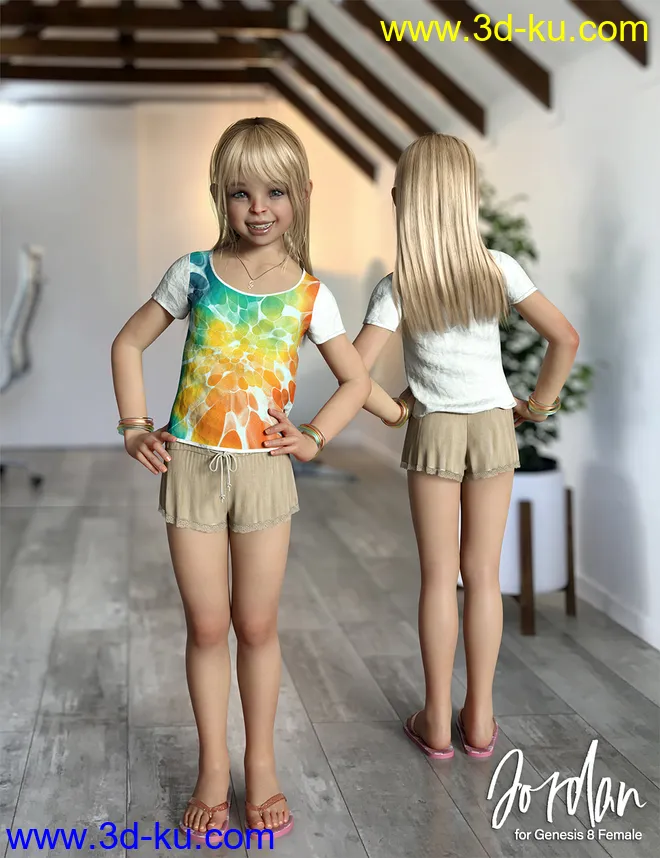 Jordan dForce Clothing and Accessories for Genesis 8 Females模型的图片5