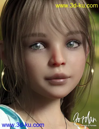 3D打印模型Jordan Hair for Genesis 8 Females的图片