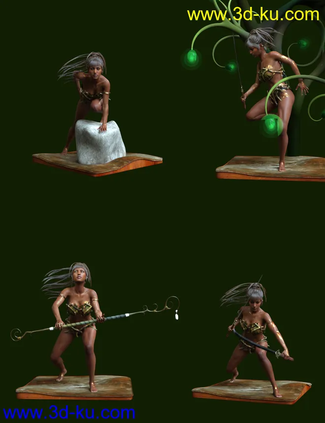 Jungle Amazon Poses for Genesis 8 Female模型的图片3