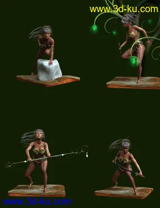 3D打印模型Jungle Amazon Poses for Genesis 8 Female的图片