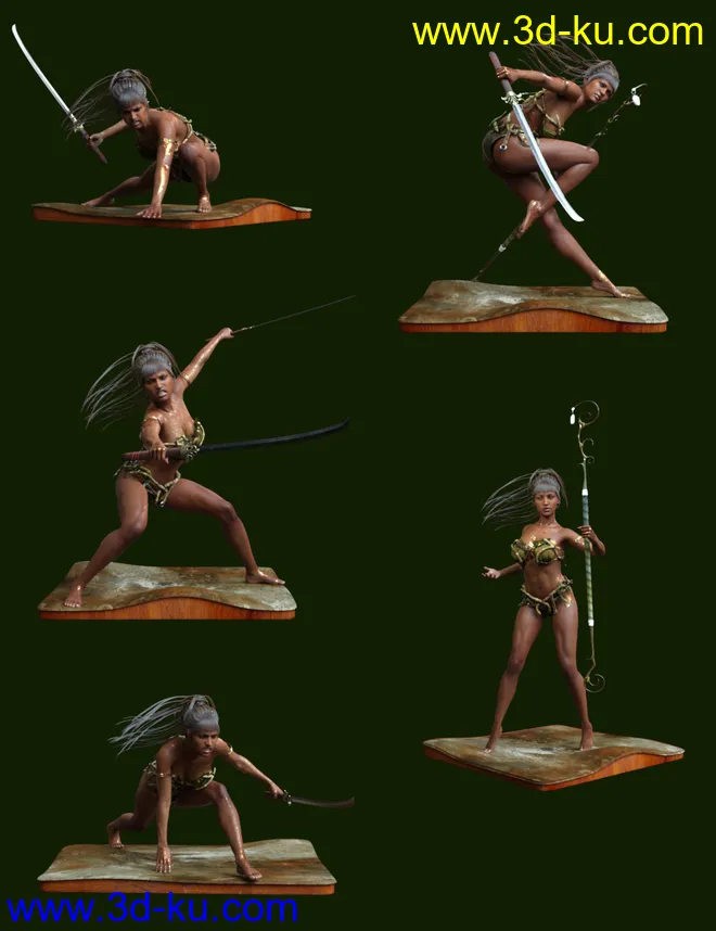 Jungle Amazon Poses for Genesis 8 Female模型的图片4