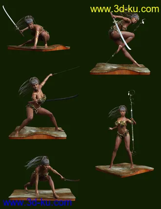 3D打印模型Jungle Amazon Poses for Genesis 8 Female的图片