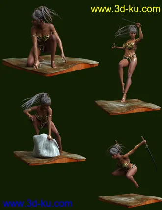 3D打印模型Jungle Amazon Poses for Genesis 8 Female的图片
