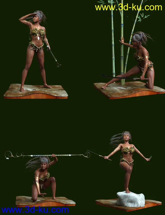 Jungle Amazon Poses for Genesis 8 Female模型的图片6