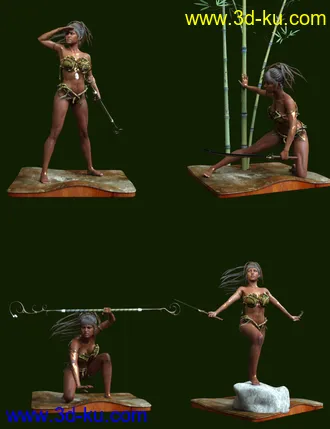 3D打印模型Jungle Amazon Poses for Genesis 8 Female的图片