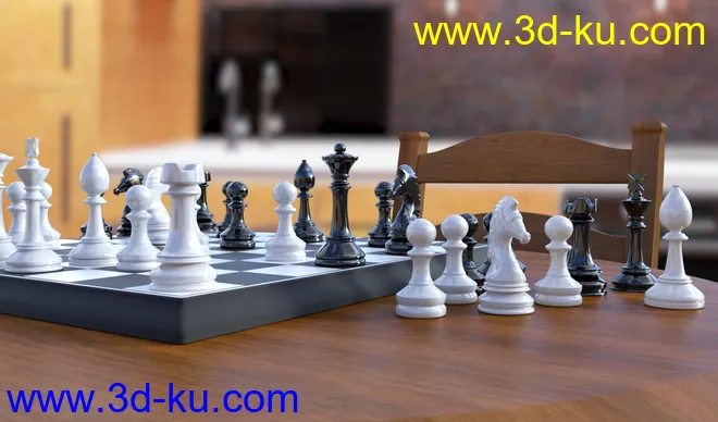 JW Chess Props and Poses for Genesis 8模型的图片2