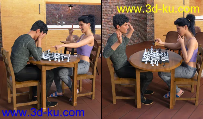 JW Chess Props and Poses for Genesis 8模型的图片5
