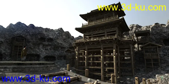 Kake-zukuri Temple模型的图片2