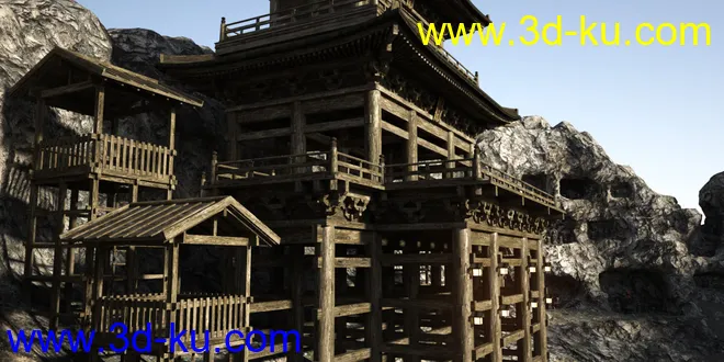 Kake-zukuri Temple模型的图片3