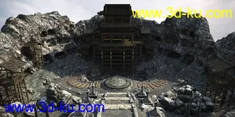 3D打印模型Kake-zukuri Temple的图片