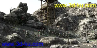 3D打印模型Kake-zukuri Temple的图片