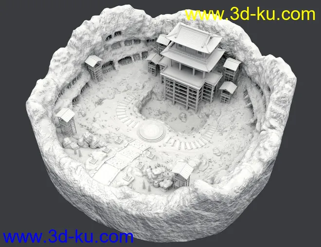 Kake-zukuri Temple模型的图片15