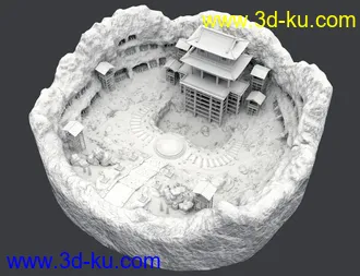 3D打印模型Kake-zukuri Temple的图片
