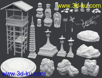 3D打印模型Kake-zukuri Temple的图片