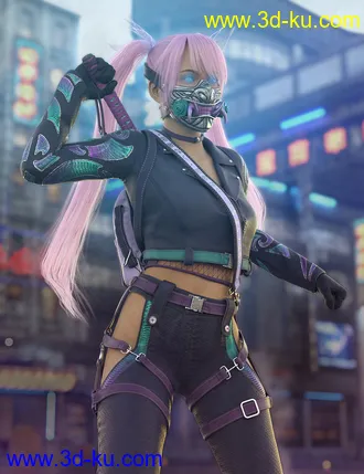 Katana HD Bundle for Genesis 8 Females模型的图片2