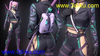 3D打印模型Katana HD Bundle for Genesis 8 Females的图片