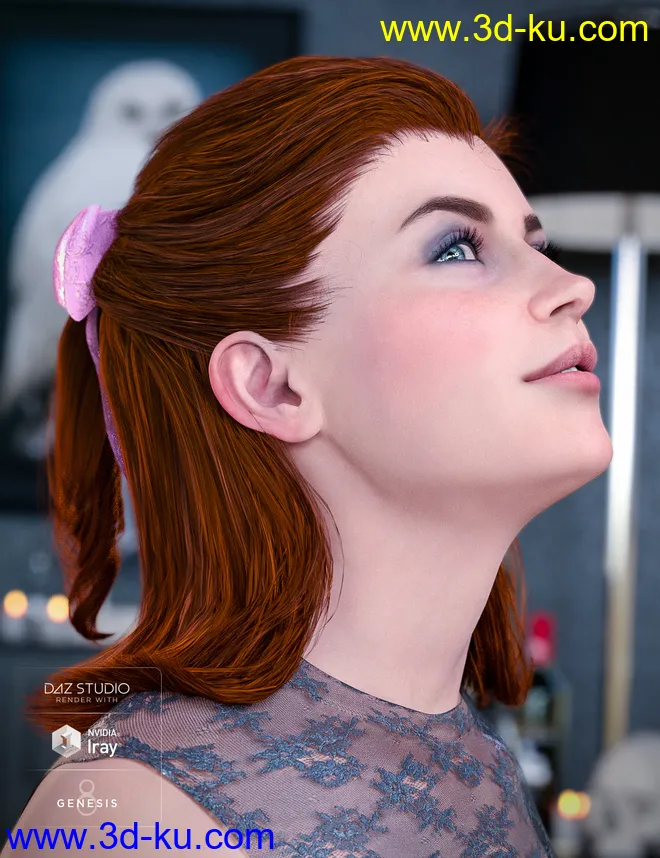 Kelya Good Girl Hair for Genesis 8 Females模型的图片2