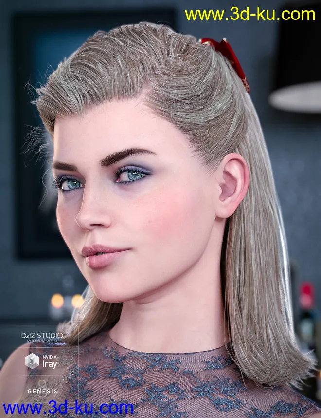 Kelya Good Girl Hair for Genesis 8 Females模型的图片3