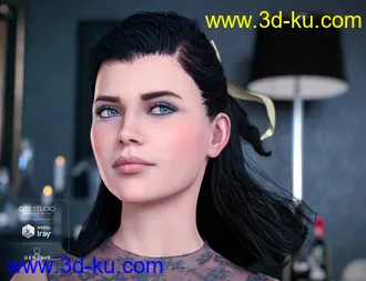 3D打印模型Kelya Good Girl Hair for Genesis 8 Females的图片