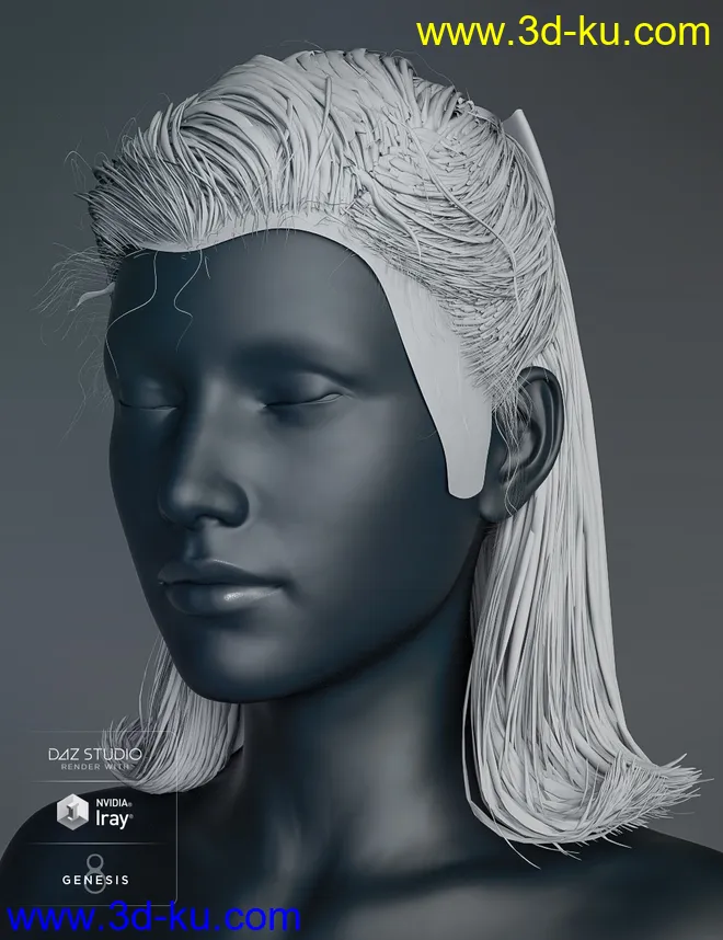 Kelya Good Girl Hair for Genesis 8 Females模型的图片6