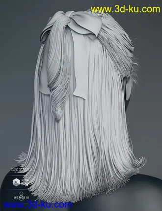 3D打印模型Kelya Good Girl Hair for Genesis 8 Females的图片