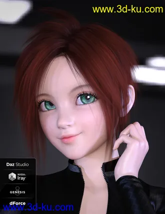 3D打印模型Kenji Hair for Genesis 8的图片