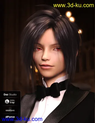3D打印模型Kenji Hair for Genesis 8的图片