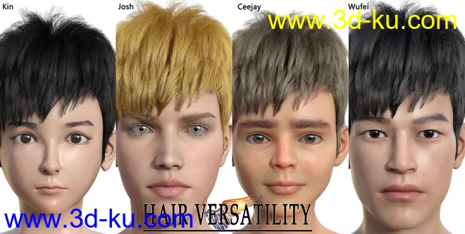 Kin Character and dForce Kin Hair for Genesis 8 Males模型的图片9