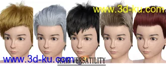3D打印模型Kin Character and dForce Kin Hair for Genesis 8 Males的图片