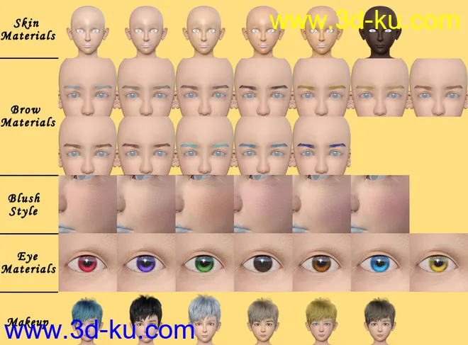 Kin Character and dForce Kin Hair for Genesis 8 Males模型的图片12