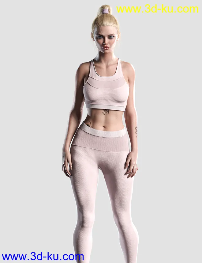 Knit Sports Outfit for Genesis 8 Females模型的图片1