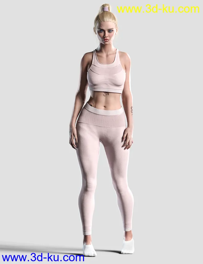 Knit Sports Outfit for Genesis 8 Females模型的图片2
