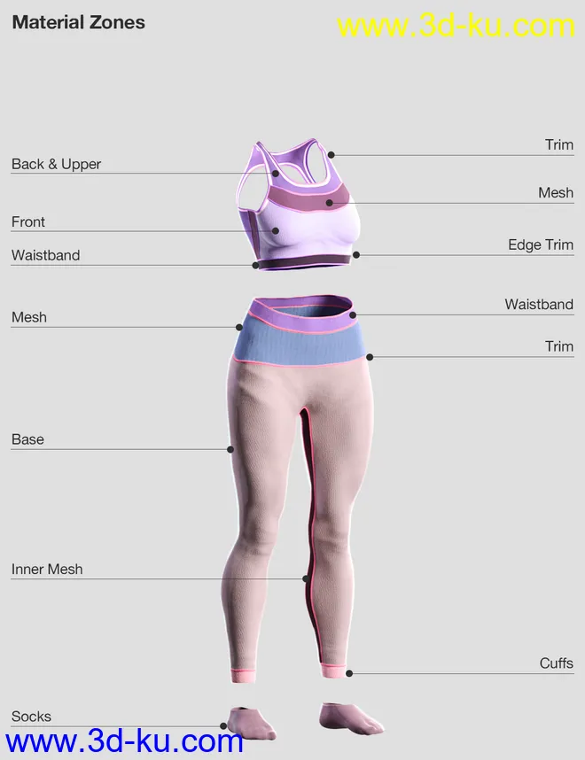 Knit Sports Outfit for Genesis 8 Females模型的图片6