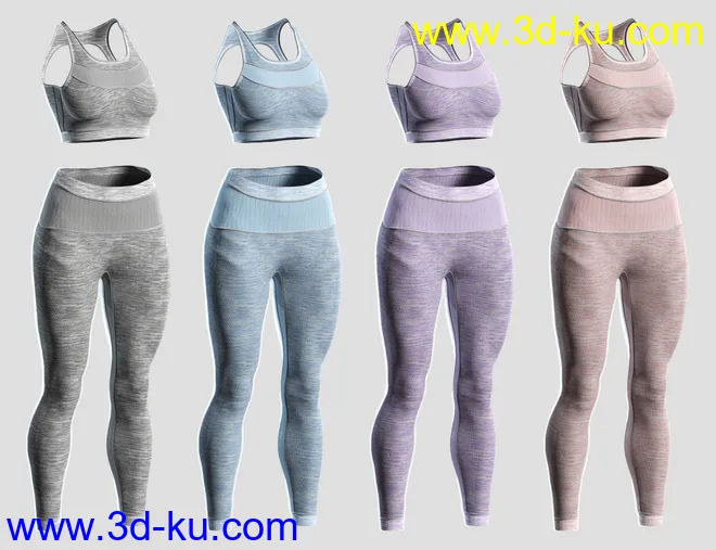 Knit Sports Outfit Textures模型的图片3