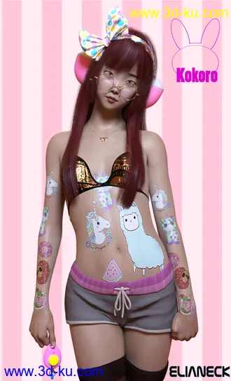 3D打印模型Kokoro for Genesis 8 Female的图片