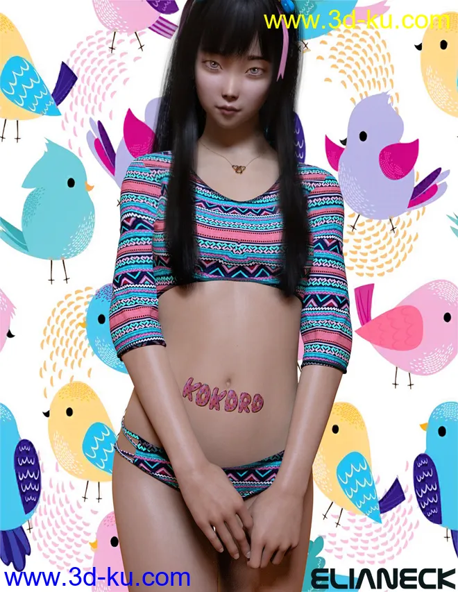 Kokoro for Genesis 8 Female模型的图片3