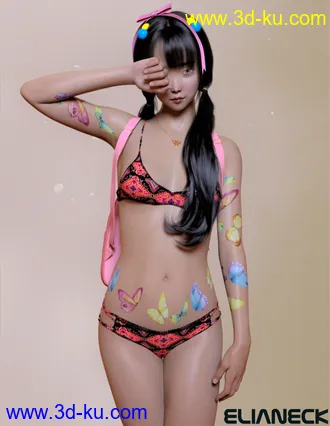 3D打印模型Kokoro for Genesis 8 Female的图片