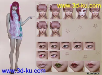 3D打印模型Kokoro for Genesis 8 Female的图片