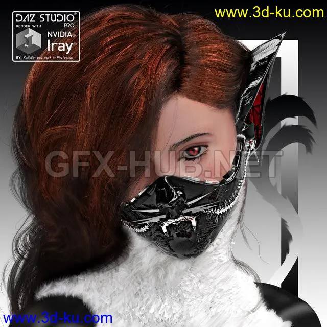 Kotomask for Genesis 3 and 8 Females模型的图片1