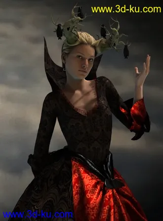 3D打印模型Lady De Lioncourt Dress for Genesis 2 Female(s)的图片