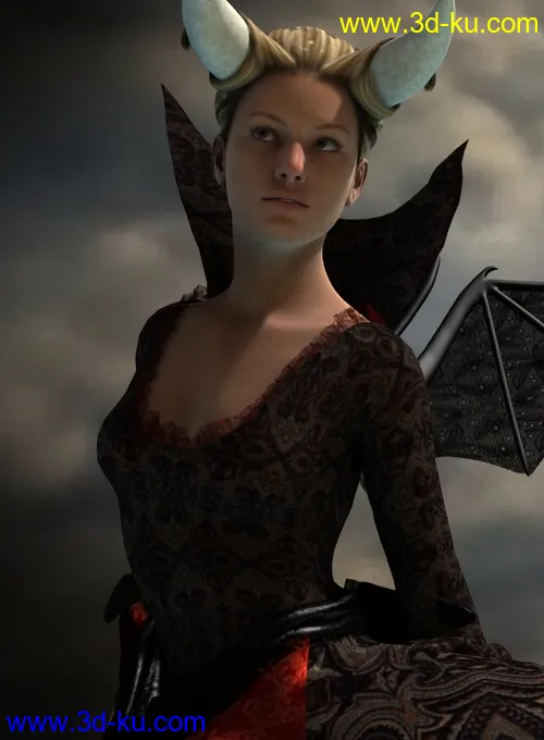 Lady De Lioncourt Dress for Genesis 2 Female(s)模型的图片5